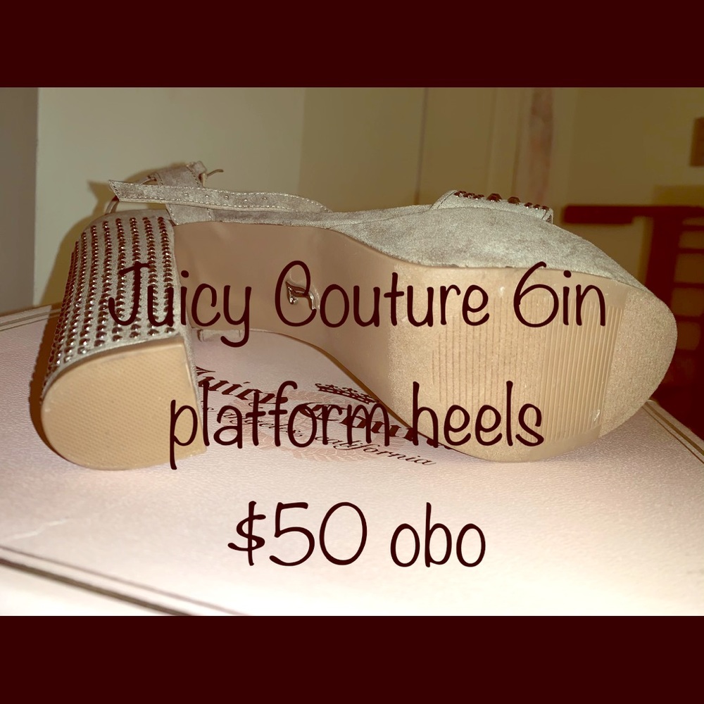 Juicy couture 6inch platform heels
